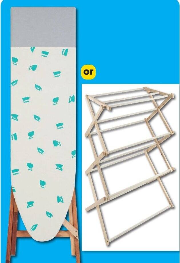 PRIMARIES Ironing Board or Deluxe Clothes Horse offer at Makro