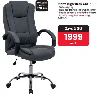 Makro Storm High-Back Chair offer