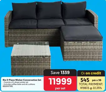 Makro Rio 3-Piece Wicker Conversation Set offer