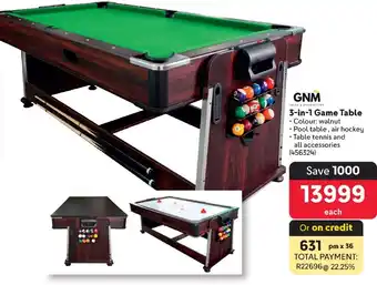 Makro GNM 3-in-1 Game Table offer