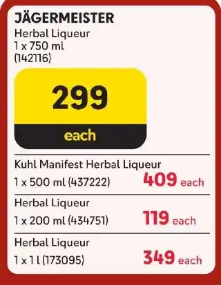 Makro JÄGERMEISTER Herbal Liqueur offer