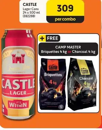 Makro CASTLE Lager Cans 24 x 500 ml offer