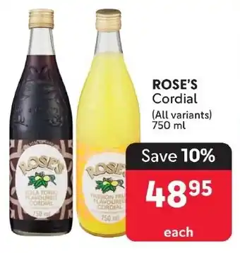 Makro ROSE'S Cordial offer