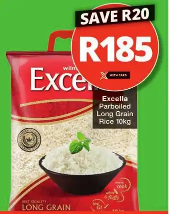 Checkers Excella Parboiled Long Grain Rice 10kg offer