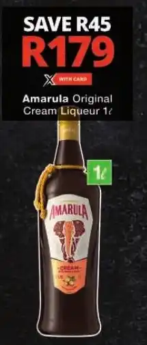 Checkers Amarula Original Cream Liqueur 1L offer