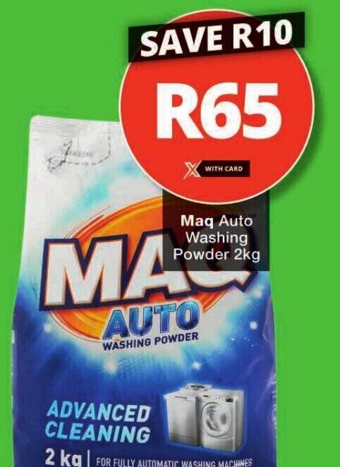 Maq Auto Washing Powder 2kg offer at Checkers