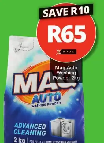 Checkers Maq Auto Washing Powder 2kg offer