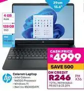 Game HP 15.6 (39cm) Celeron Laptop offer