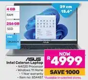 Asus 15.6(39cm) Intel Celeron Laptop