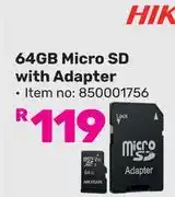 Game Hikvision 64GB Micro SD With Adaptor offer