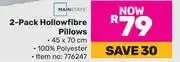 Game Mainstays 2-Pack Hollowfibre Pillows offer