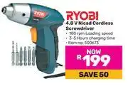 Game Ryobi 4.8V Nicad Cordless Screwdriver offer