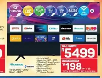 Pick n Pay Hisense - 43" Full HD Smart LED TV offer