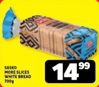 Usave SASKO MORE SLICES WHITE BREAD 700g offer