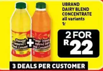 Usave UBRAND DAIRY BLEND CONCENTRATE all variants 1L offer