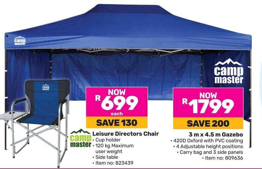 camp master 3mx4.5m Gazebo offer at Game