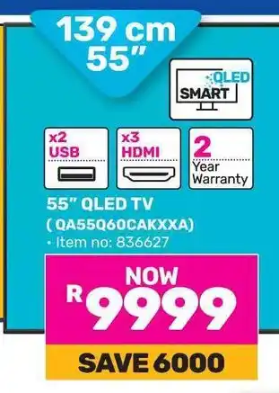 Game Samsung 55" QLED TV (QA55Q60CAKXXA) offer