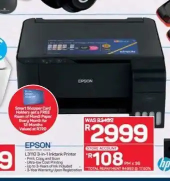 Pick n Pay Epson - L3110 3-in-1 Inktank Printer offer