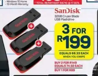 Pick n Pay Sandisk 32GB Cruzer Blade USB Flaskdrive offer