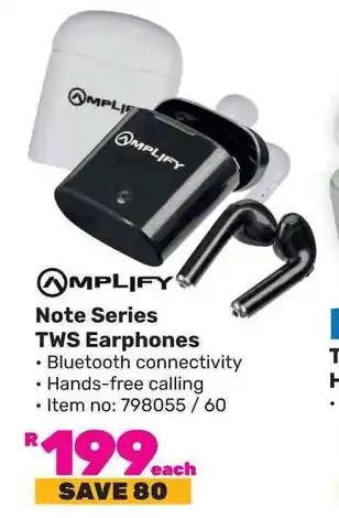 Game Amplify Note Series TWS Earphones offer