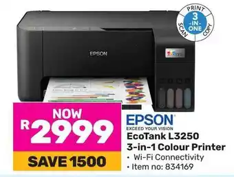 Game EPSON EcoTank L3250 3-in-1 Colour Printer offer