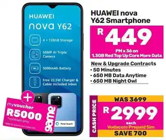 Game HUAWEI nova Y62 Smartphone offer