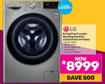 Game LG 8.5 kg Front Loader Washing Machine (F2V5GYP2TE-APTQESA) offer