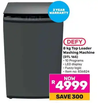 Game DEFY 8 kg Top Loader Washing Machine (DTL 165) offer