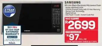 Pick n Pay Samsung - 55 Litre Black Electronic Microwave Oven offer