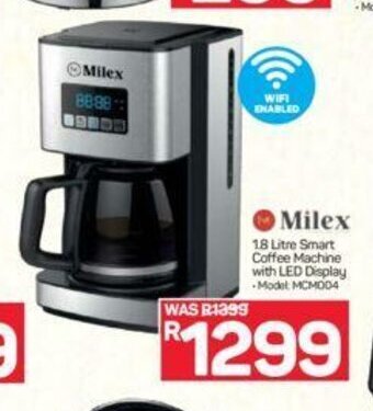 Pick n Pay Milex - 1.8 Litre Smart Coffee Machine with LED Display offer