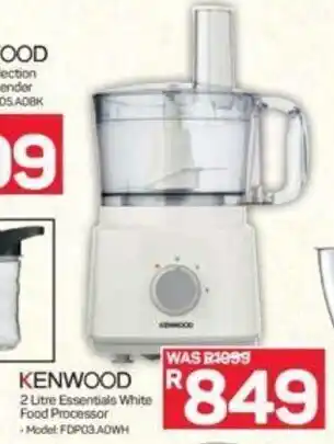 Kenwood - 2 Litre Essentials White Food Processor