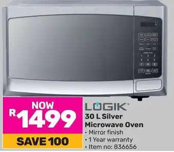 Game LOGIK 30 L Silver Microwave Oven offer