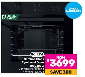 Game DEFY Slimline Glass Eye-Level Oven offer