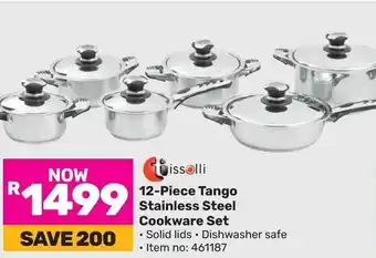 issolli 12-Piece Tango Stainless Steel Cookware Set