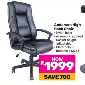 Game Anderson High Back Chair offer