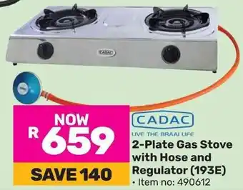 Game CADAC 2-Plate Gas Stove with Hose and Regulator (193E) offer