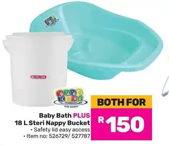 Game Baby Bath PLUS 18 L Steri Nappy Bucket offer