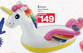 Pick n Pay Intex Unicorn Ride-On offer