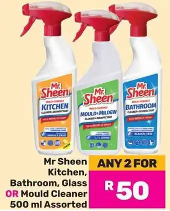 Game Mr Sheen Kitchen, Bathroom, Glass OR Mould Cleaner 500 ml Assorted offer