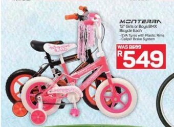 Pick n Pay Monterra 12" Girls or Boys BMX Bicycle each offer
