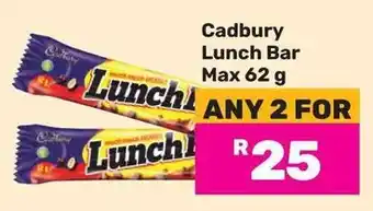 Game Cadbury Lunch Bar Max 62 g offer