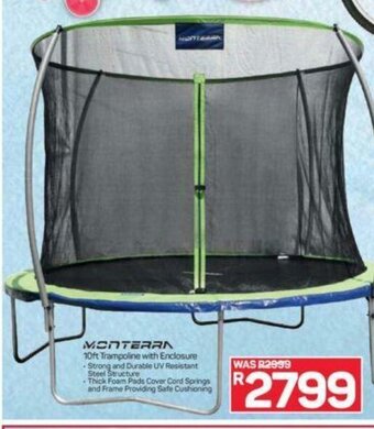 Pick n Pay Monterra 10ft Trampoline with Enclosure offer