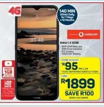 Pick n Pay Nokia 1.4 32GB offer