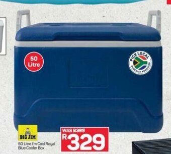 Pick n Pay Big Jim 50 Litre I'm Cool Royal Blue Cooler Box offer