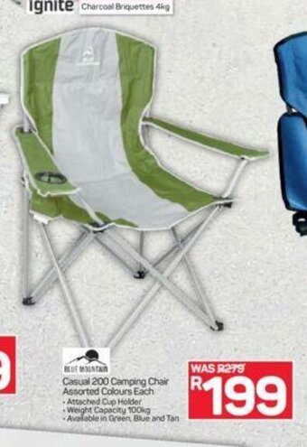 Pick n Pay Blue Mountain Casual 200 Camping Chair Assorted Colours each offer