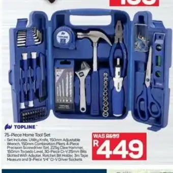 Topline 75-Piece Home Tool Set
