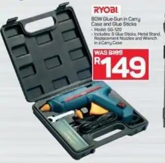 Pick n Pay Ryobi 80W Glue Gun in Carry Case and Glue Sticks offer