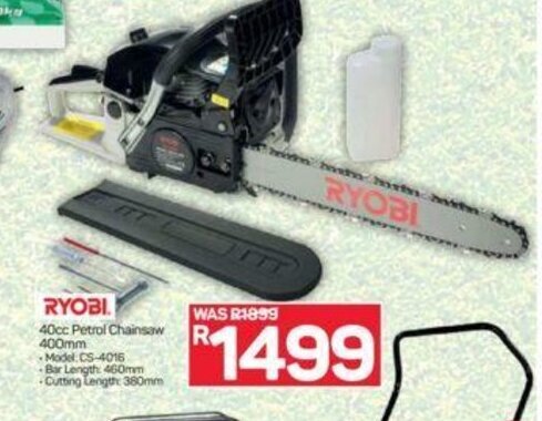 Ryobi petrol chainsaw deals 40cc