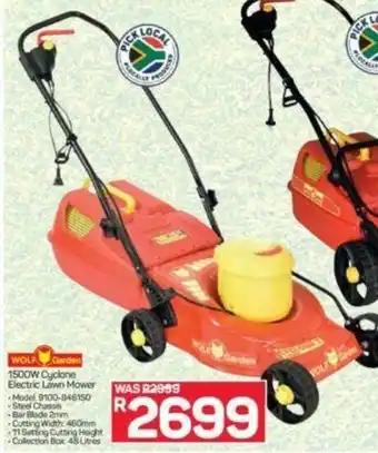 Pick n Pay Wolf Garden 1500W Cyclone Electric Lawn Mower offer