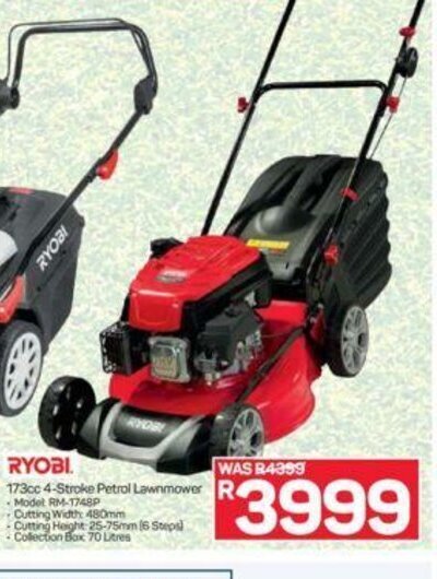 Ryobi 173cc 4-Stroke Petrol Lawnmower 